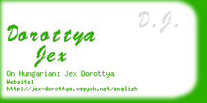 dorottya jex business card